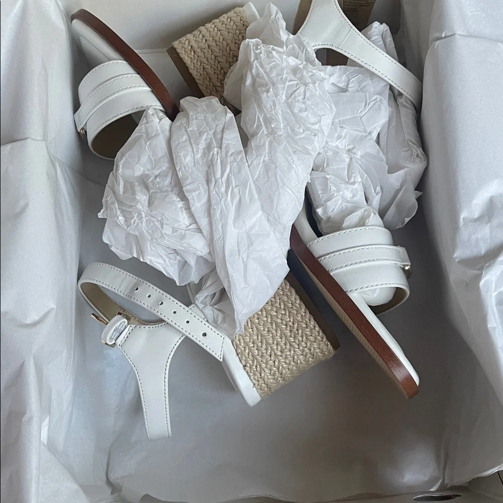 Michael Kors White and Tan Women's Sandals - Picture 7 of 12